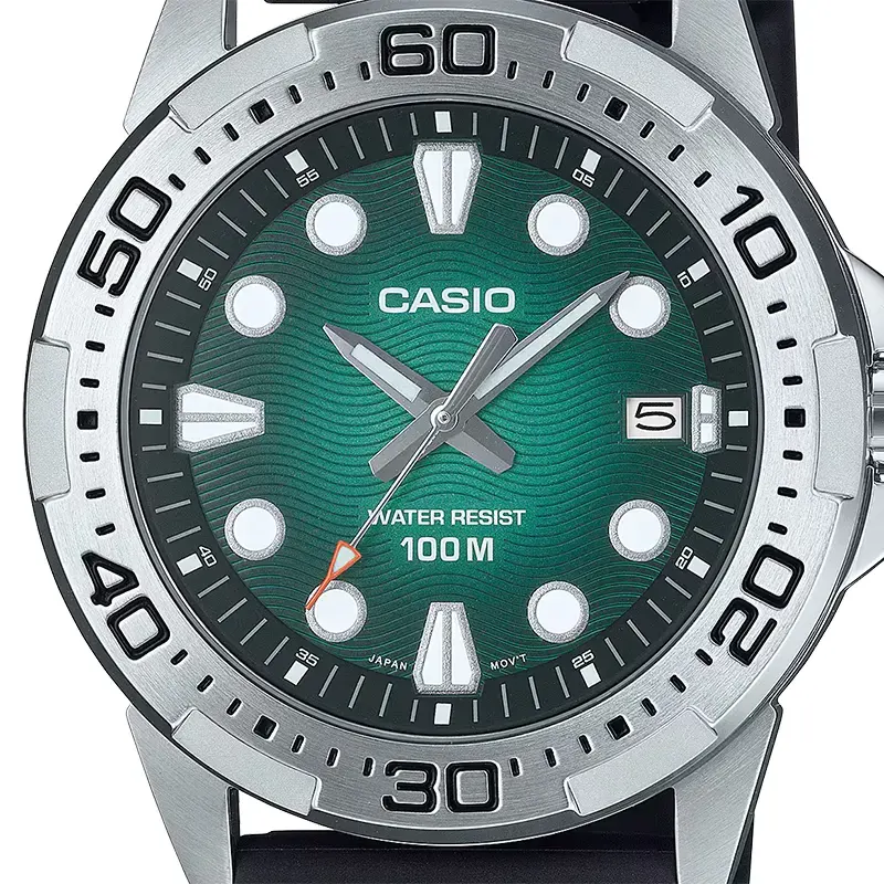 Casio Enticer Japan Marine sports Green Dial Men's Watch- MTD-140-3AV
